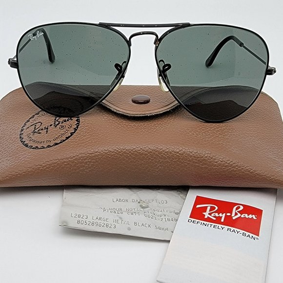 Ray-Ban B&L L2823 Classic Metals Black Chrome Frame G-15...